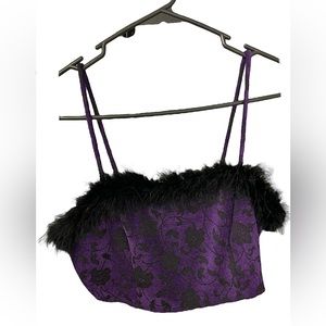 NEW | Urban Outfitters | Urban Renewal Women’s Retro Crop Top w/ Faux Fur Size S